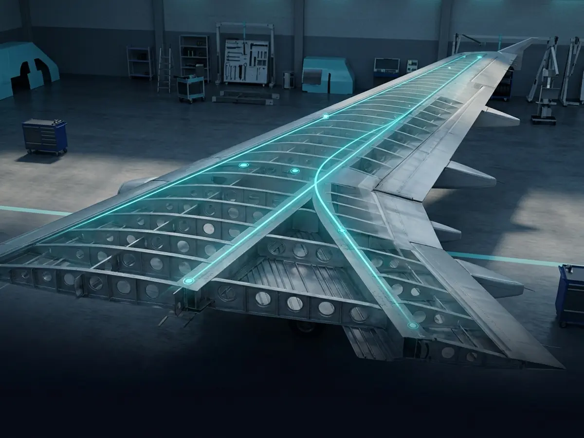 Conceptual aircraft-wing structural analysis in a research hangar